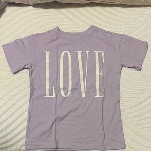 Cat & Jack Lavender Tee with LOVE Graphic